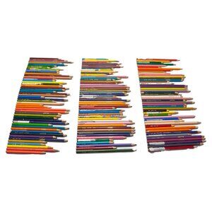 Huge Lot Used Colored Pencils Crayola Steadler Assorted Mixed 1.3 Pound Bulk